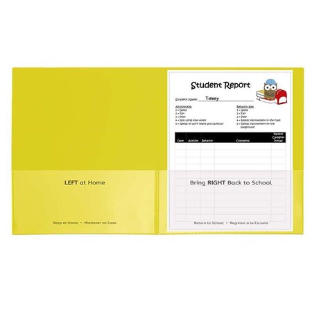 C-Line Products 25CT Classroom Connector Folders, Yellow C-98090